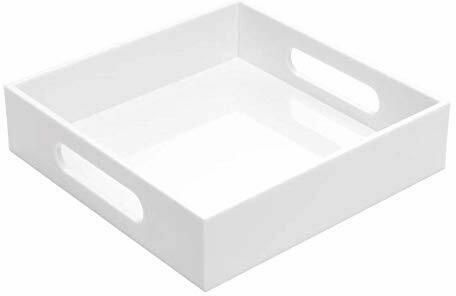 Glossy Finish (L18 XW18X5 CM)Milky White Tray-image-31