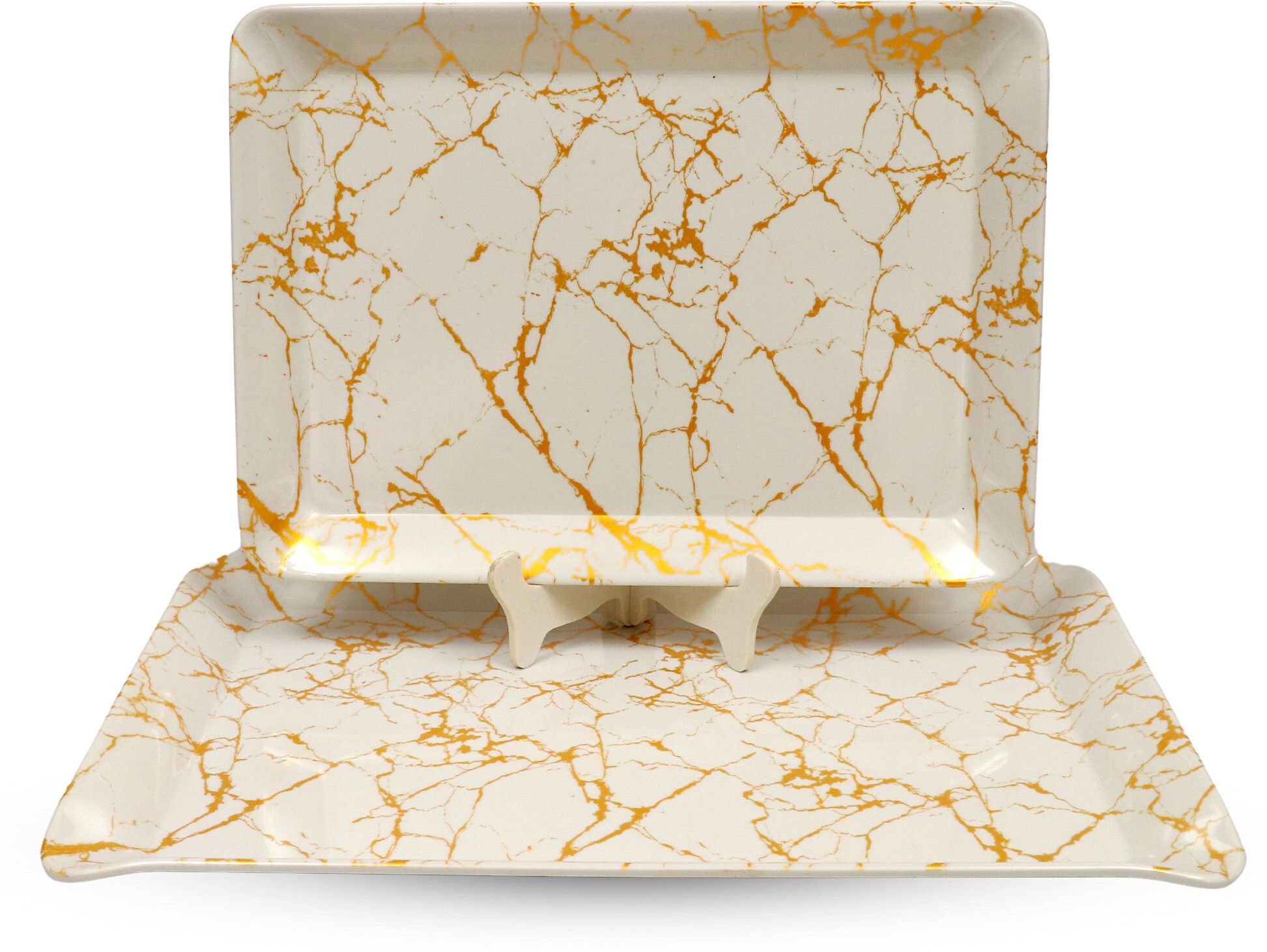 Rectangle Serving Tray for Home & Serve Food, Dishes Microwave Safe Platters Tray-image-45