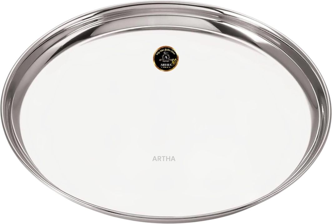 Large Size Stainless Steel Dinner Plate 12 Inch Heavy Gauge Mirror Polished Dinner Plate-image-19