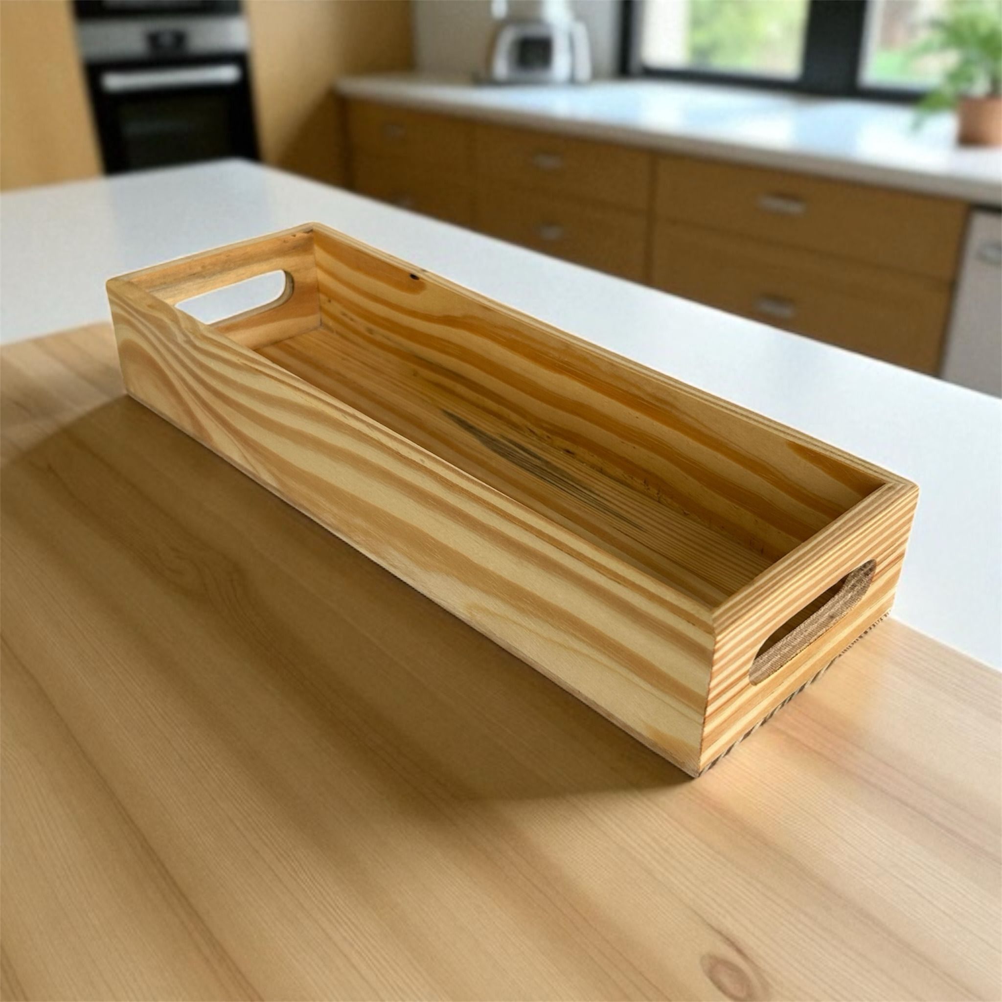 baskby Pinewood serving tray for office,home, Restaurant and decor | size:12x4x2 in Tray-picture-27