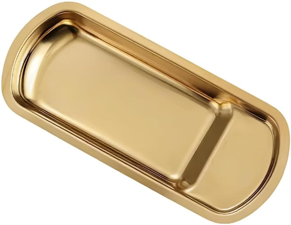 samusagya Golden Stainless Steel 2 Compartment Serving Tray Tray-picture-31