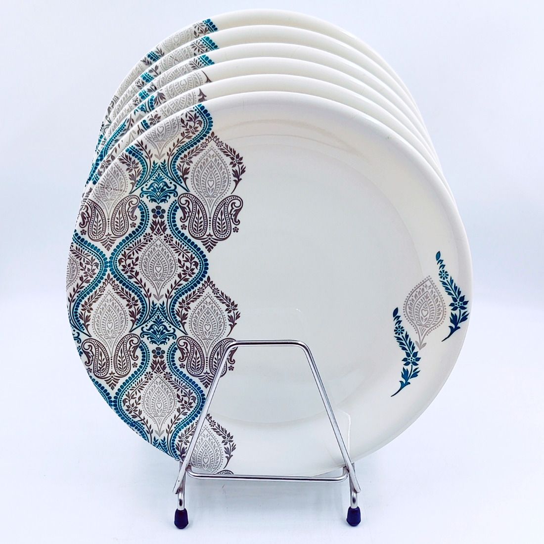 Melamine Printed Dinner Plate Round Serving Plate Glossy Finish 10.5 Inch Dinner Plate-image-44
