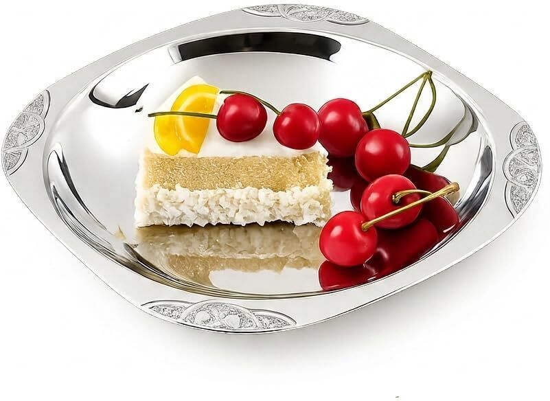 Stainless Steel Designer Serving Plate Tray-image-18