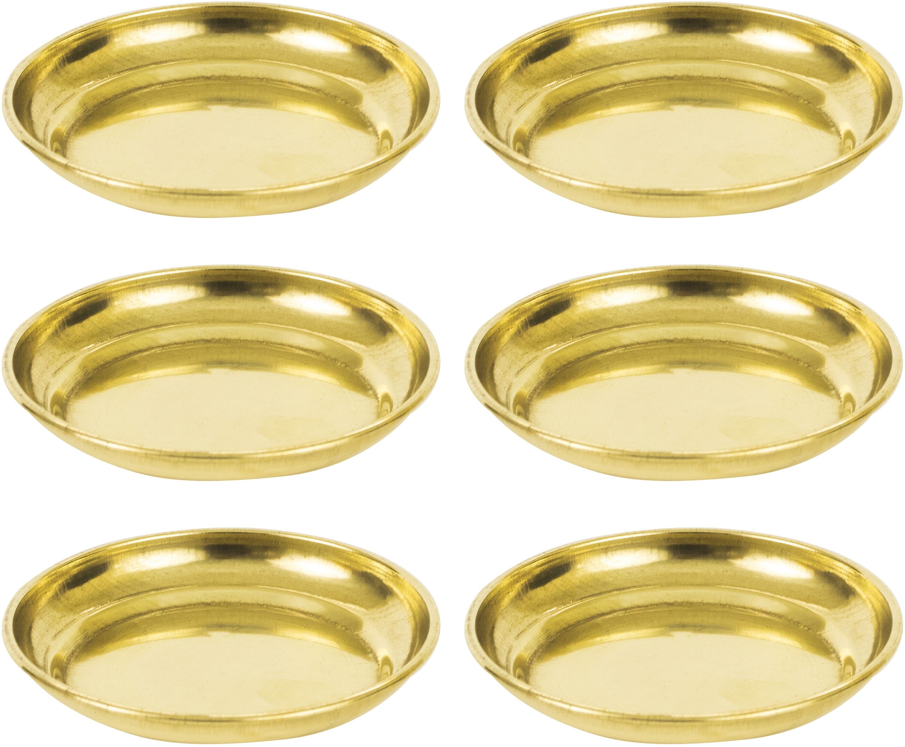 Brass Deepak Diya Oil Lamp plate for Home Temple Puja Articles Decor Gifts-6 Sectioned Plate