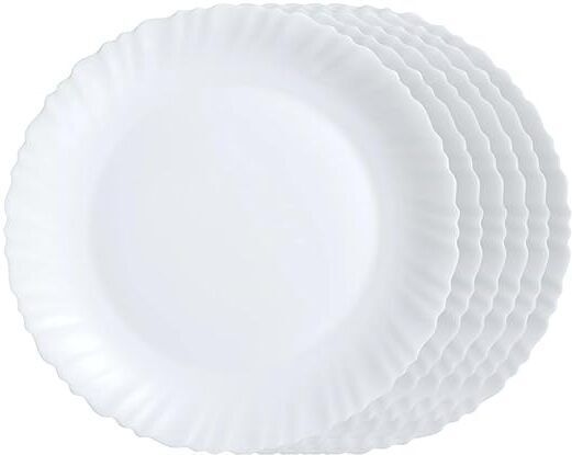 Round Opalware white Full Plate Set, 11-inch(27cm), 6 Pieces, White_New Dinner Plate-image-4