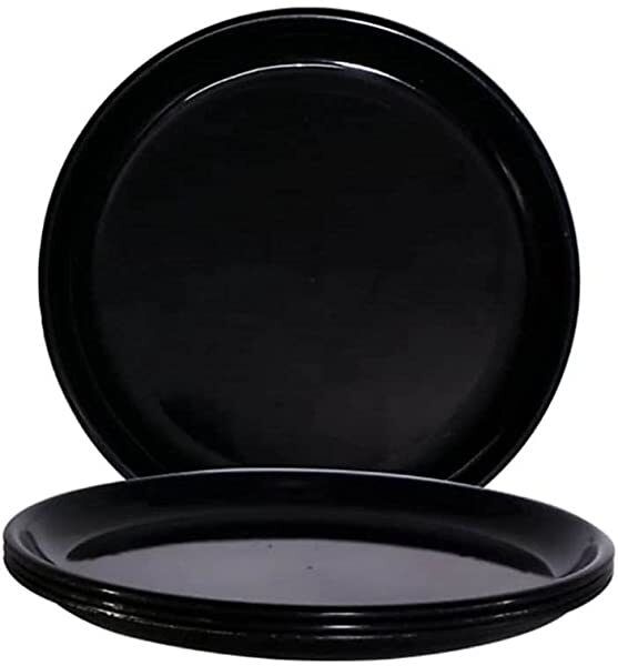 Glossy Unbreakable Full Plates For Home and Restaurant (28 cm) Black Dinner Plate-image-7