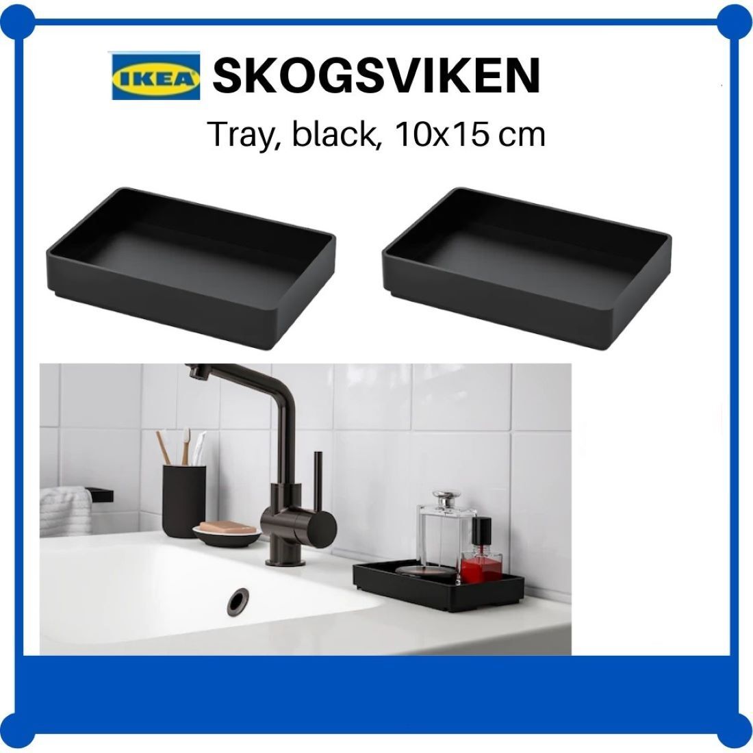 ikea Tray, Black, 10x15 cm (4x6") - Pack of -2 Tray-picture-27