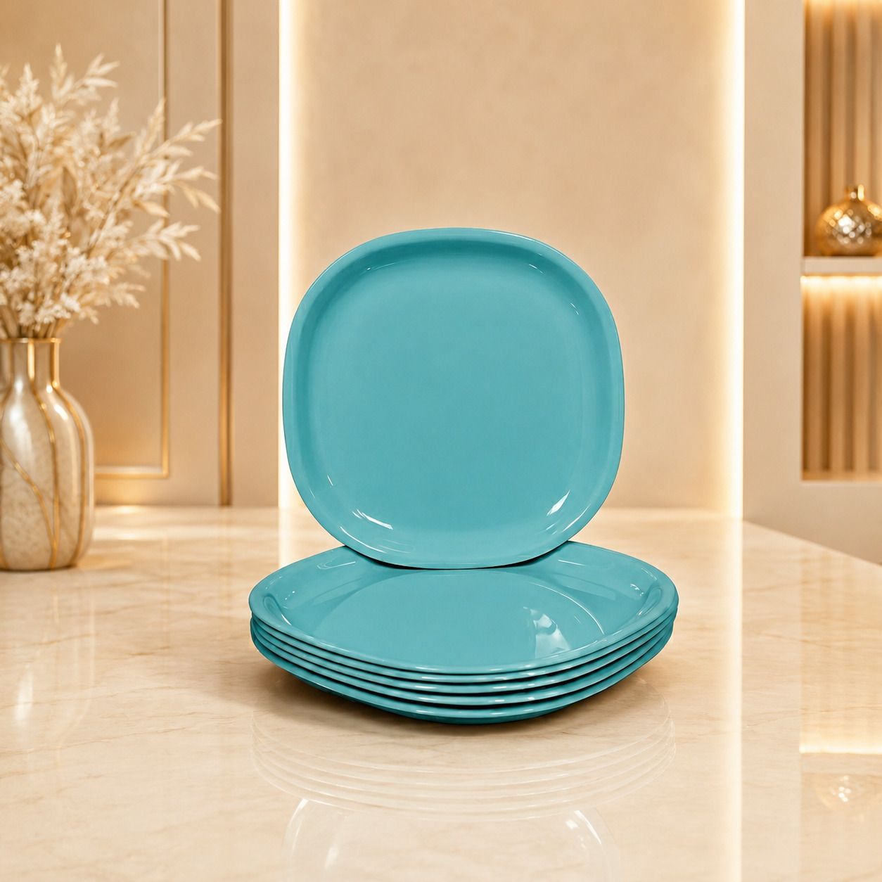 gulaab by gpe Durable Kitchen Plastic Square Plate 8 Inch Rice Plates-picture-20