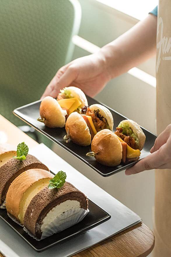 barcrock Premium Snack Plate Salad Plate and Dessert Plate Small Serving Tray Rectangular Tray-picture-28