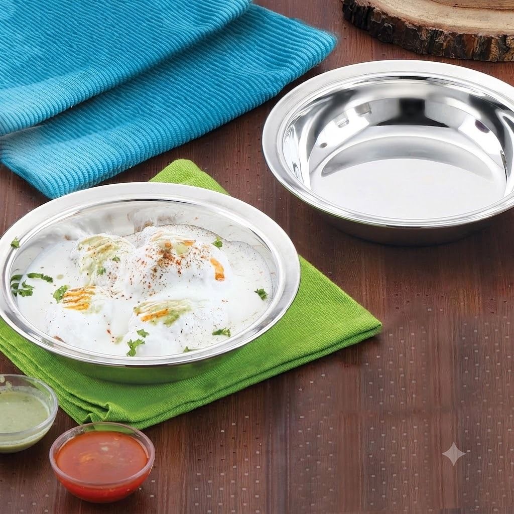 Serving Plates with Mirror Finish Rice Plates-image-47
