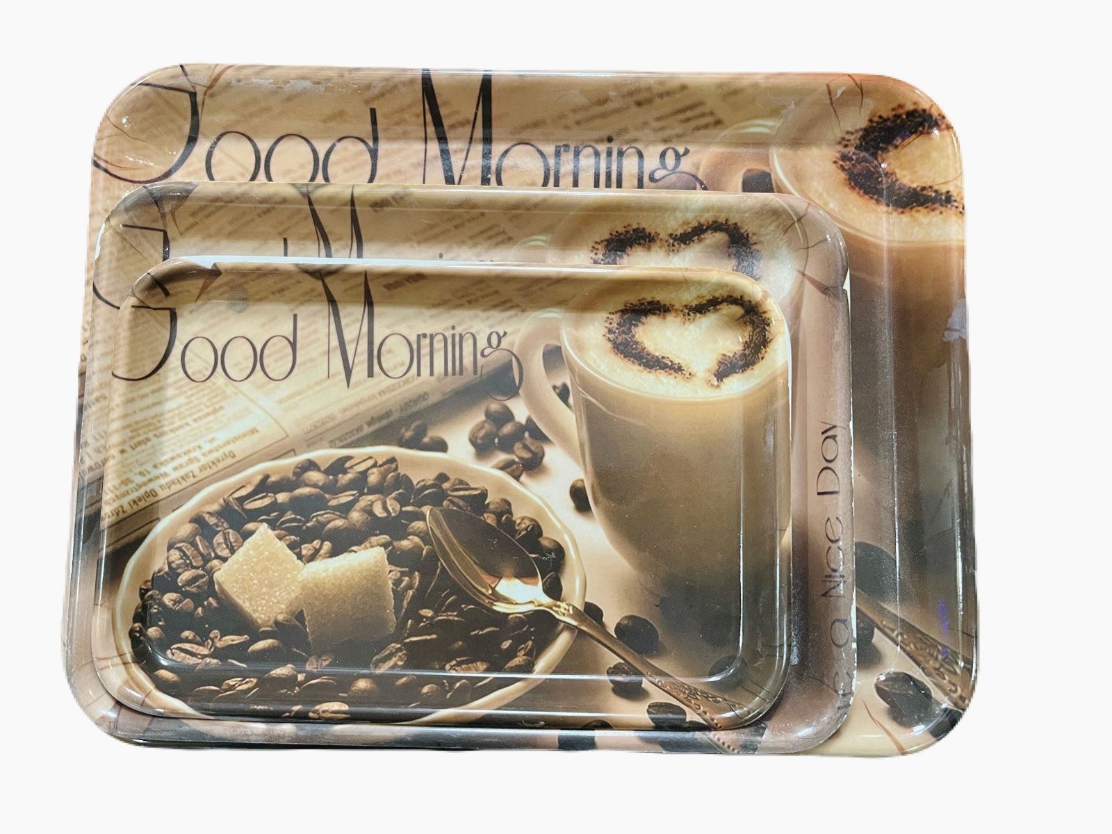 Printed Serving Trays (Set of 3 Pcs), Tray