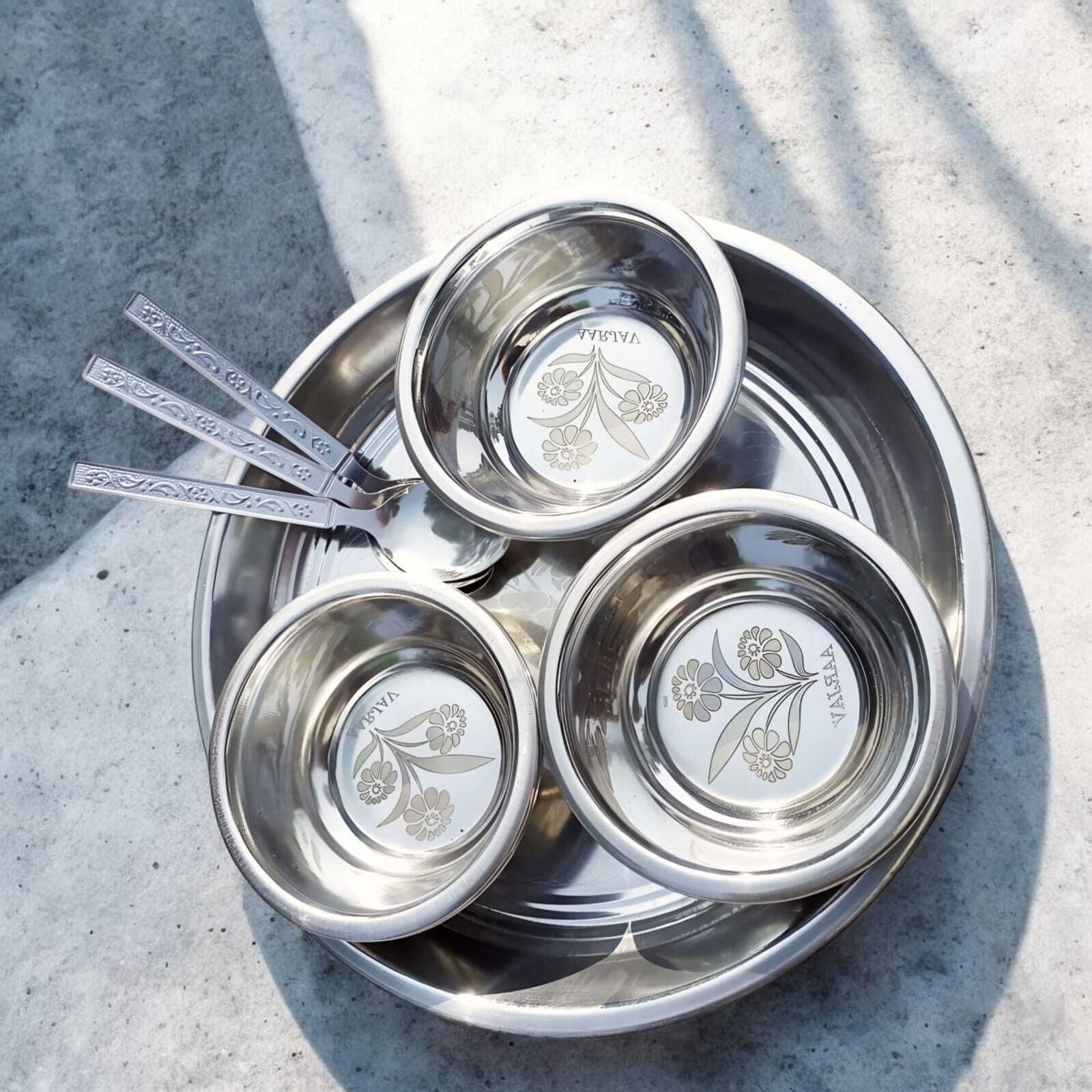 Latest Dining Set includes 3 Plates| 3 Bowl and 3 Spoons Dinner Plate-image-3