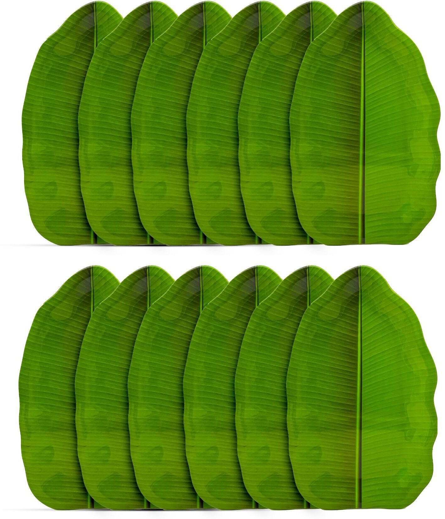 laserbot (Size-19X 12CM)Banana Leaf South Indian starter breakfast Serving Soccer Melamin Tray-picture-11