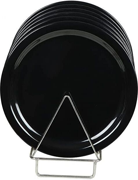 Fiber Round Unbreakable thali for Home, Restaurant (Glossy black, 10.8 inches) Dinner Plate-image-44