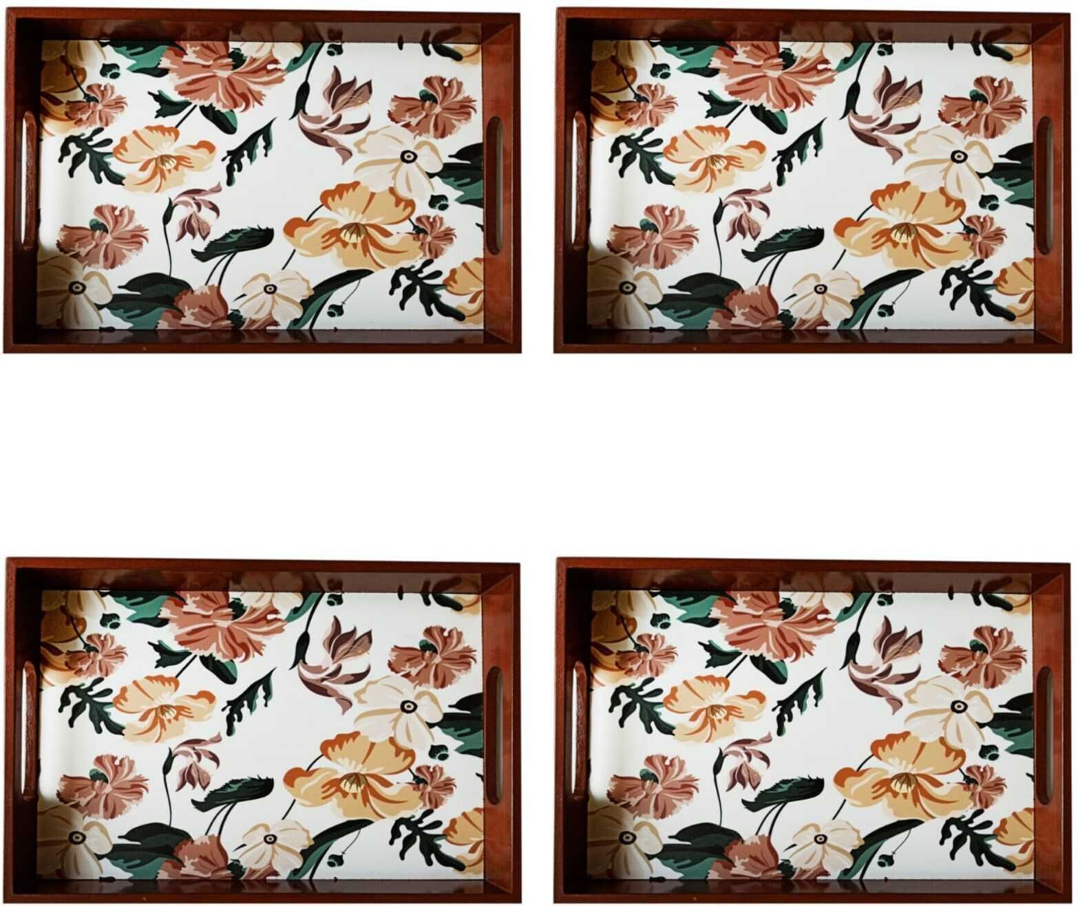 Wooden tray set of 4 |Serving Tray|Multipurpose Tray|AHS-TRAY440_1310_0714 Tray-image-11
