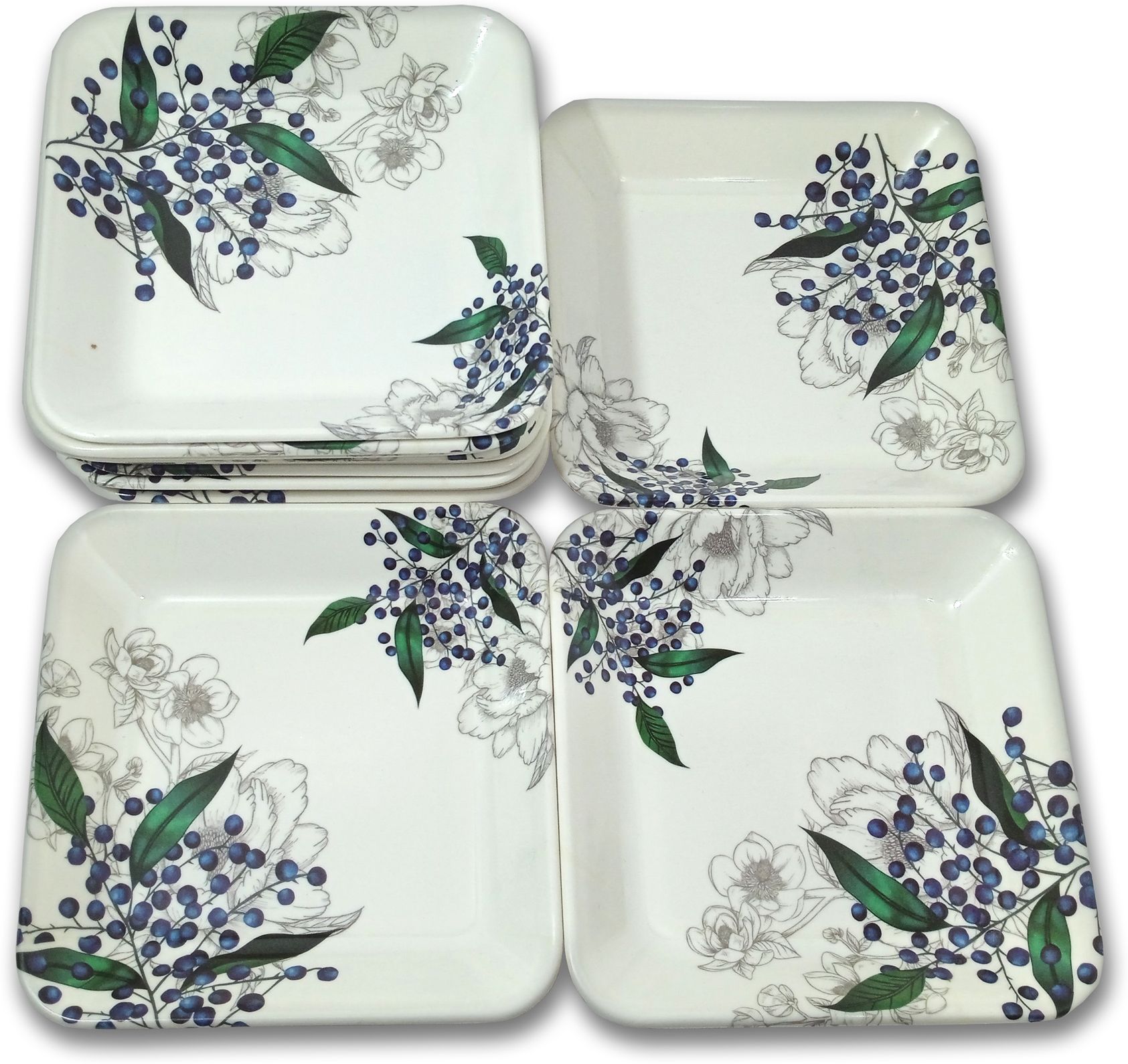Melamine Quarter Snacks Plates: Lightweight Melamine Square / Melamine Plates Quarter Plate-image-5