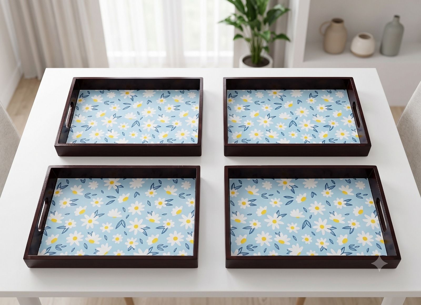 Elegent Wooden serving tray EB-4SER.TRAY07 Chip & Dip Tray-image-40