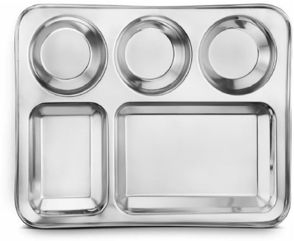 100% Stainless Steel Plate/Thali Mirror Finish 1 pc Dinner Plate-image-9