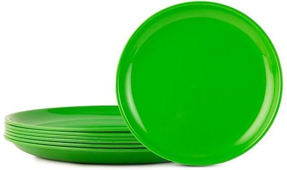 gepenterprises Green 11 inches Round Plastic Dinner Plate-picture-35