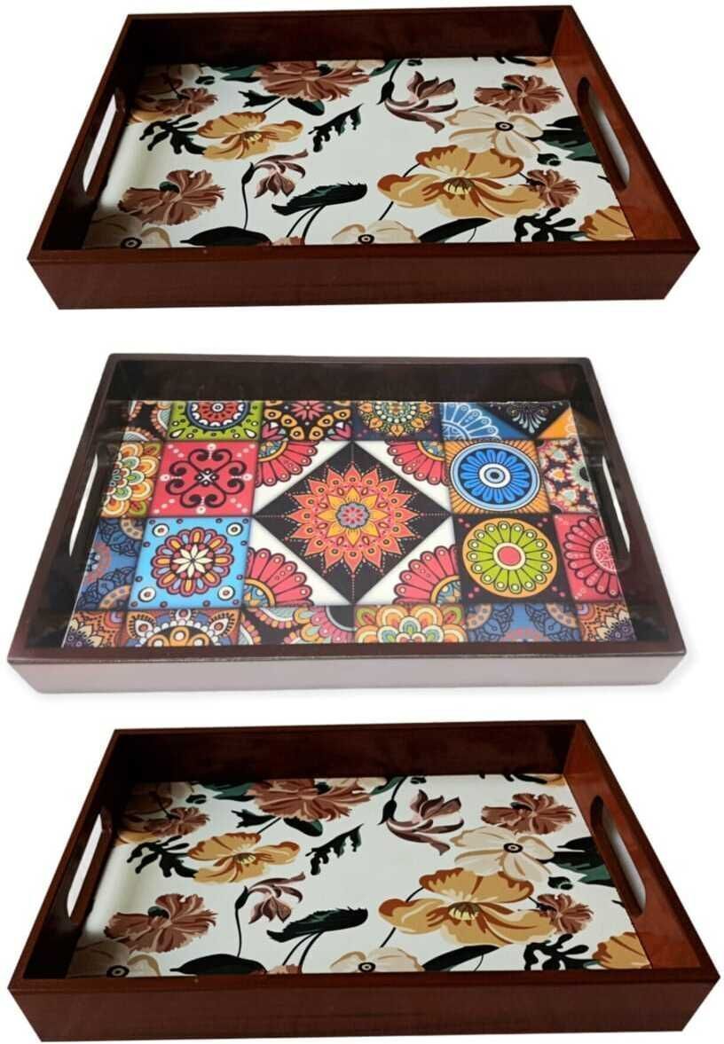 Wooden Tray set of 3 for serving Tea/coffee/snacks AHS-TRAY020_1310 H116_0714 Tray-image-18