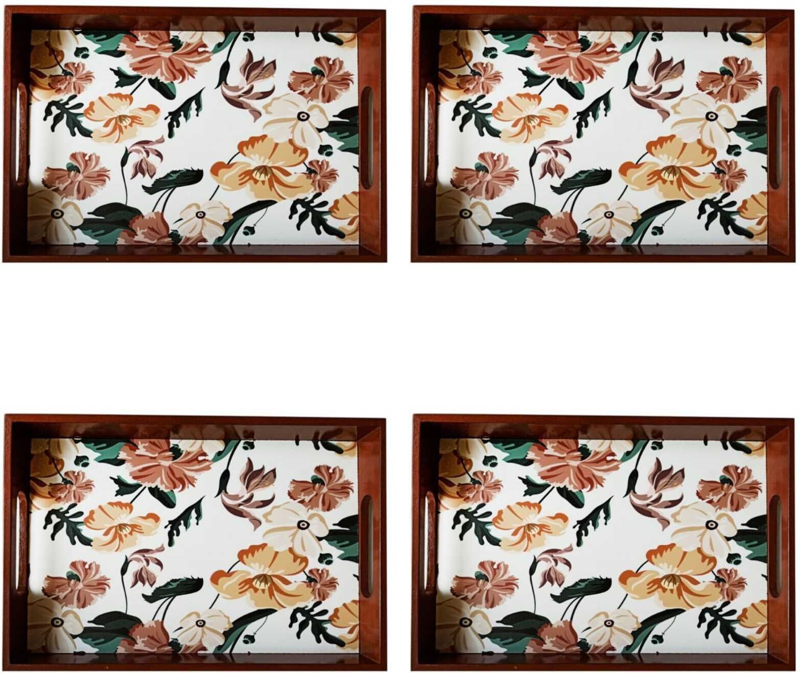 Wooden tray set of 4 |Serving Tray|Multipurpose Tray|AHS-TRAY440_1407 Tray-image-9