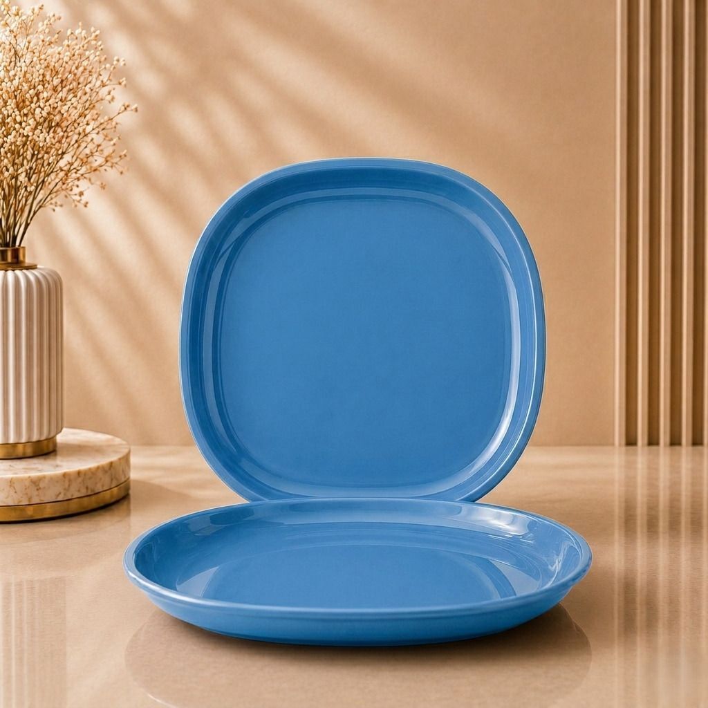 gepenterprises Sky Blue 11 Inch Square Plastic Dinner Plate-picture-28