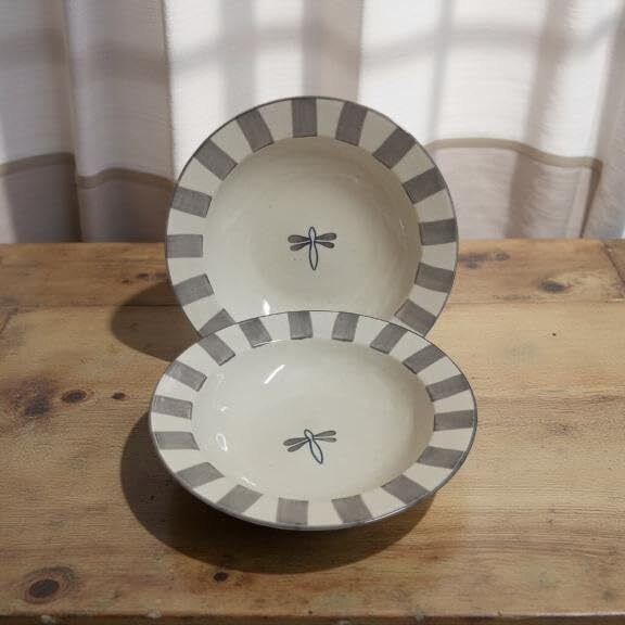 Ceramic Pasta Plate | Grey Butterfly Soup Plate | Snack Plate Rice Plates-image-5