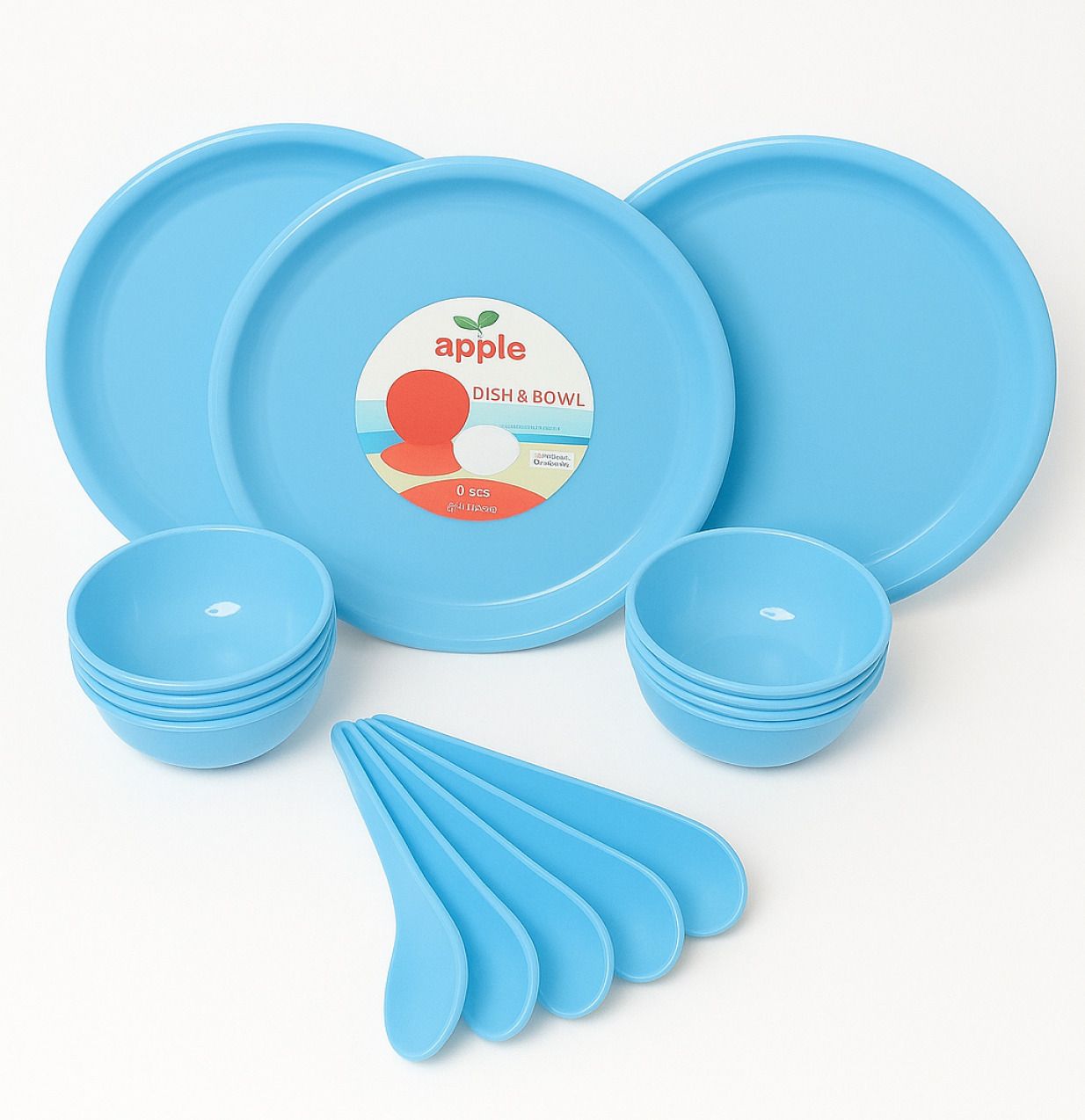 18 Pieces for Family 6 Spoon 6 Plate 6 Bowl Crockery Set for Dining & Gifting | Dinner Plate