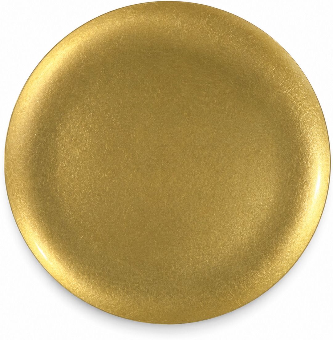 crega Round Golden Serving Tray | Stainless Steel Plate for Home Kitchen & Dining Dinner Plate-picture-3