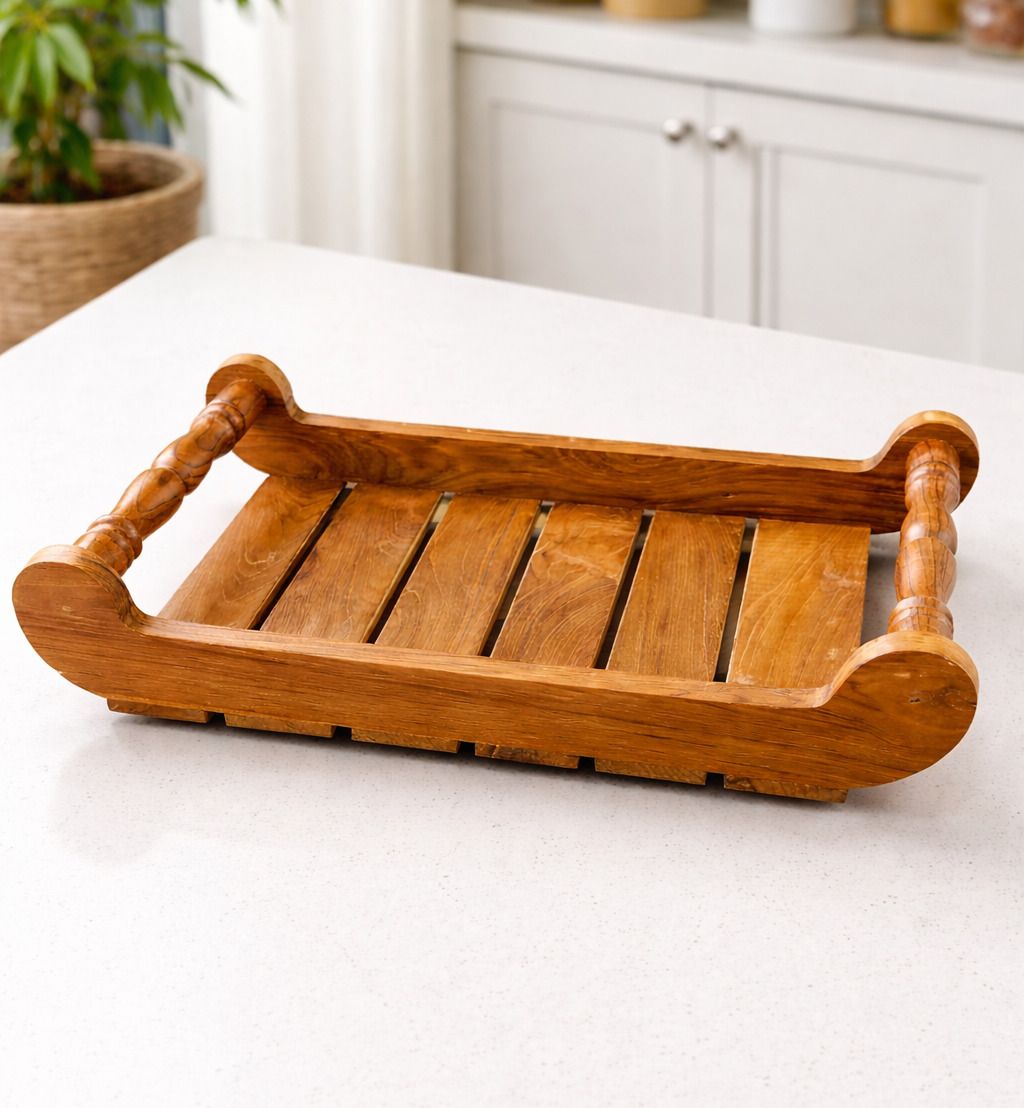 Valsadi Sagvan Wooden Serving Tray Tray