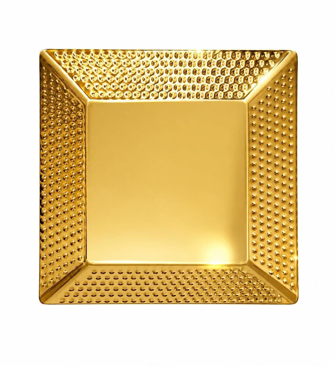 Golden Square Decorative Serving Tray Tray-image-1