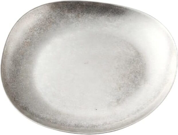 Stainless Steel Deep Serving Plate Heavy Gauge Hammered Snack Platter Tray-image-47