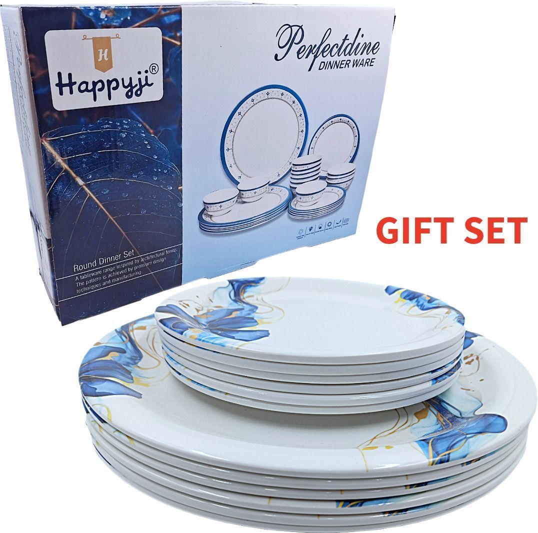perffectdine Melamine 11" Dinner plate With 8" Snacks Plate Set of 12 pc MD204_New Dinner Plate-picture-32
