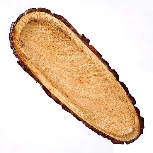 wood beauty Wood Handmade & Handcrafted Wooden Serving Tray Papaya Design Tray-picture-13