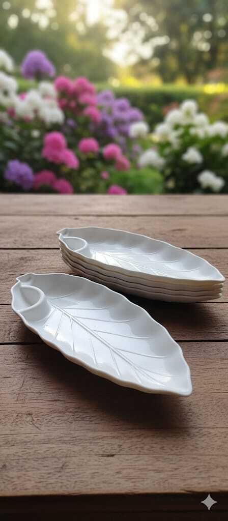 rk tech Stylish Plastic Breakfast Plates in white color (pack of 6) Sizzler Tray-picture-17