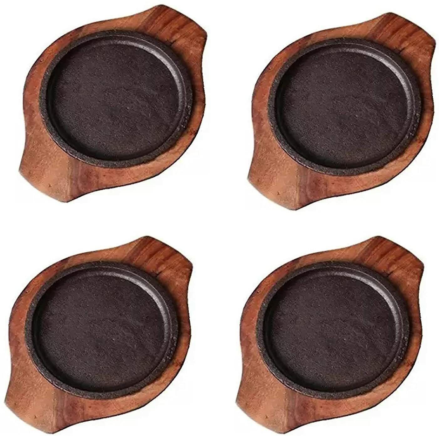 Wood Bat Base Serving Platter/Tray, Brown Sizzler Tray-image-48