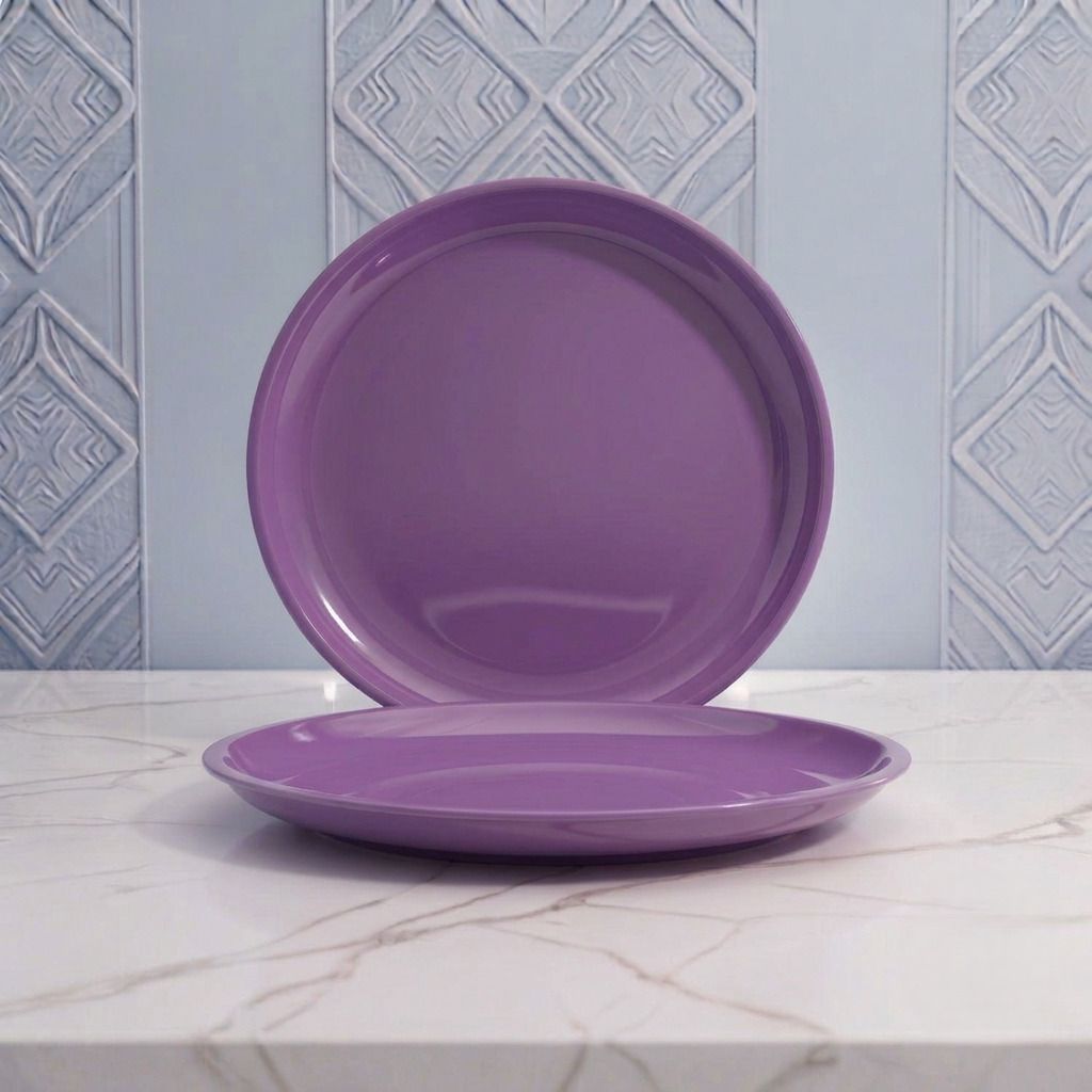 Food Grade Purple Round Plastic Full Plate 11 Inch Dinner Plate-image-25