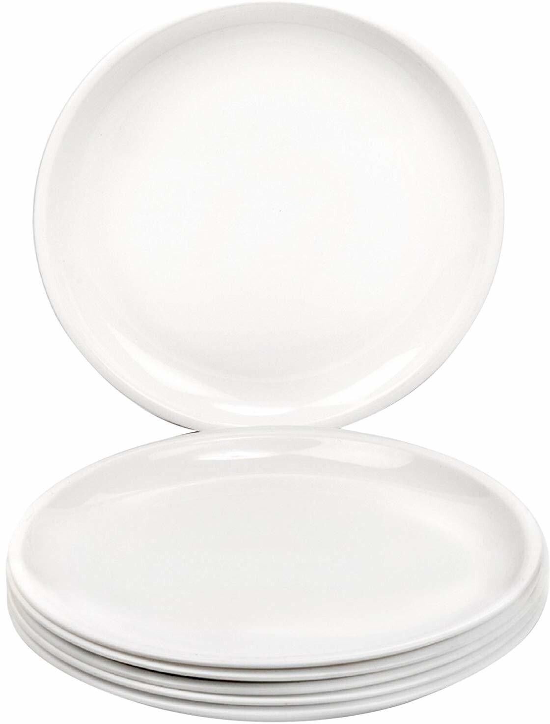 Round Plastic Full Plate Set, Set of 6, whit Dinner Plate-image-4