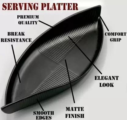 WC_NEW2025_Melamine Mutipurpose Serving Platter White Serving For All Type Sna Sizzler Tray