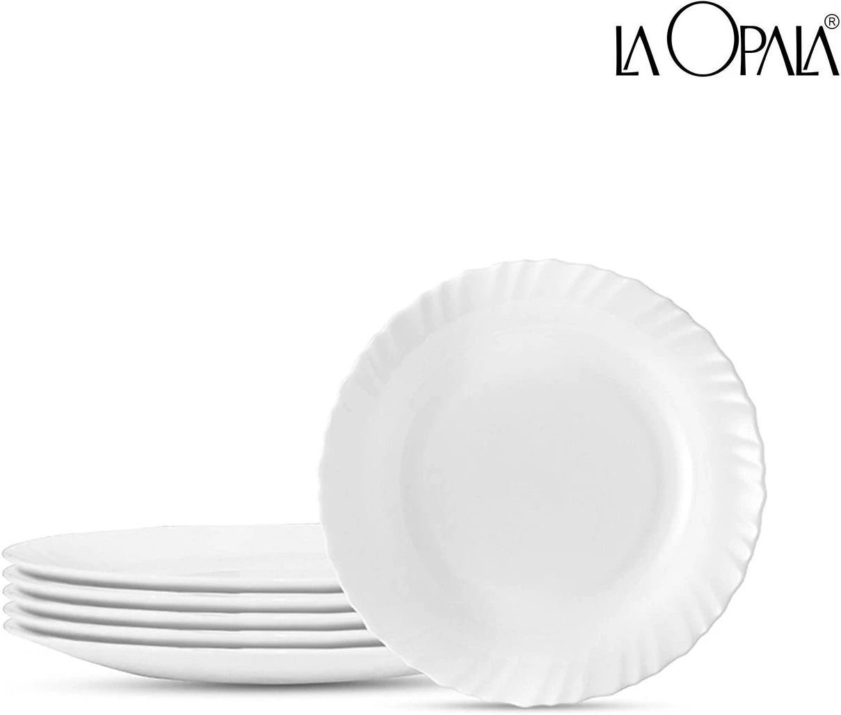 Opalware white Full Plate Set, 11-inch(27cm), 6 Pieces, WhiteR35 Dinner Plate-image-17