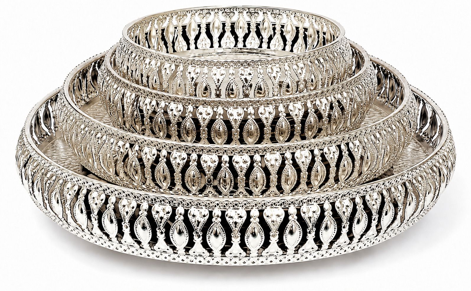 dekorahdesigns SET OF 4 GERMAN SILVER TRAYS Tray-picture-14