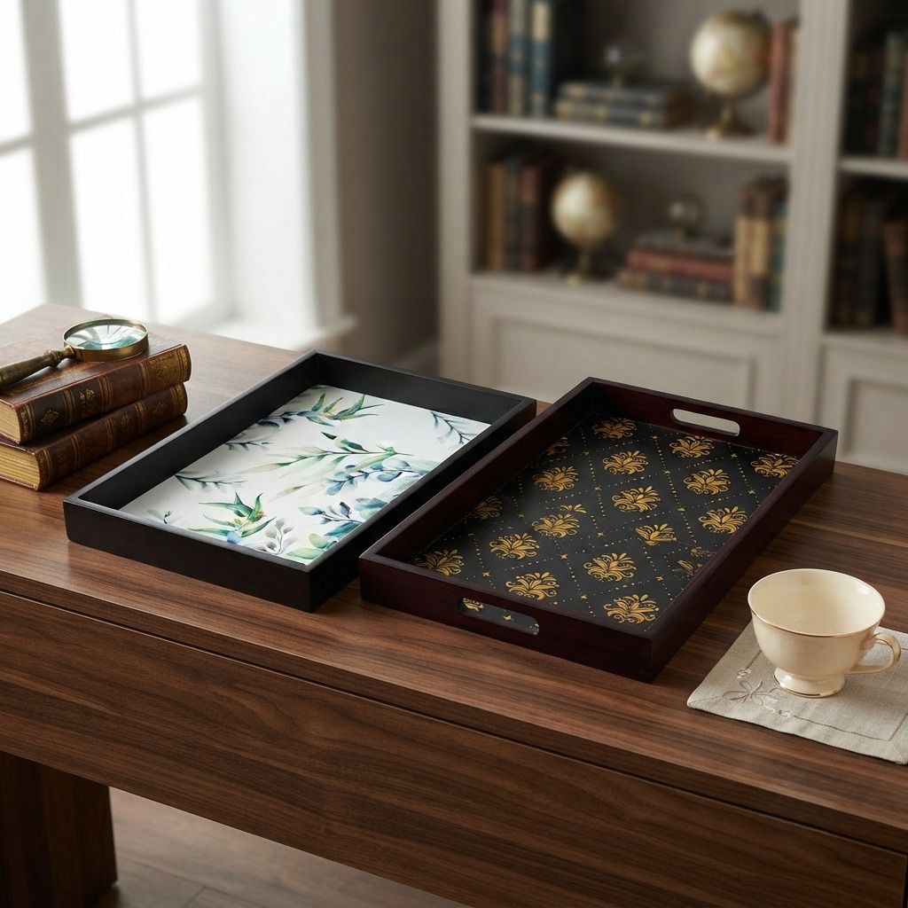 Elegent Wooden serving tray EB-2SER.TRAY30 Chip & Dip Tray-image-43