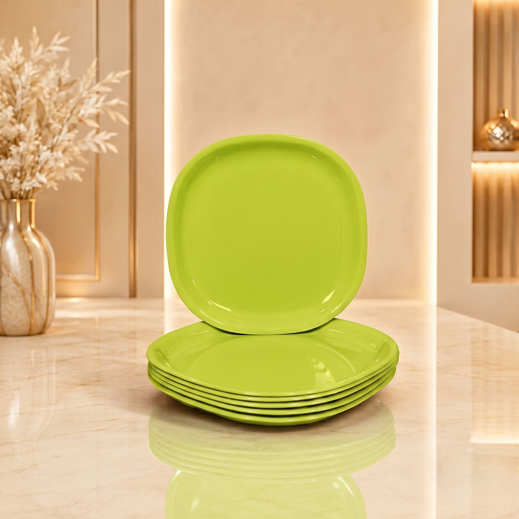 Strong Plastic Square Plate 8 Inch Kitchen Essentials Rice Plates-image-11