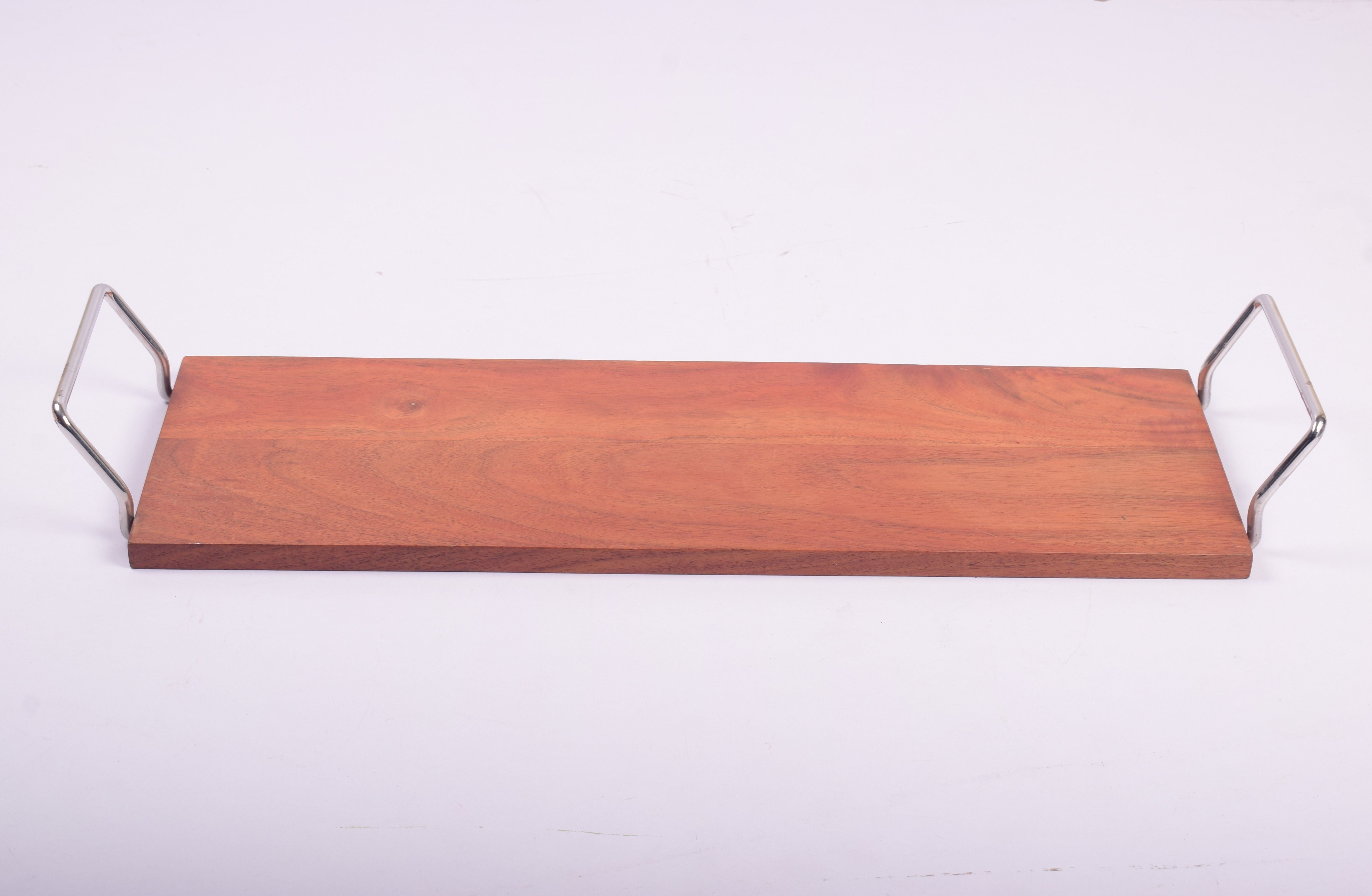 nilaay home Wooden Serving Platter with Metal Handles Tray-picture-48