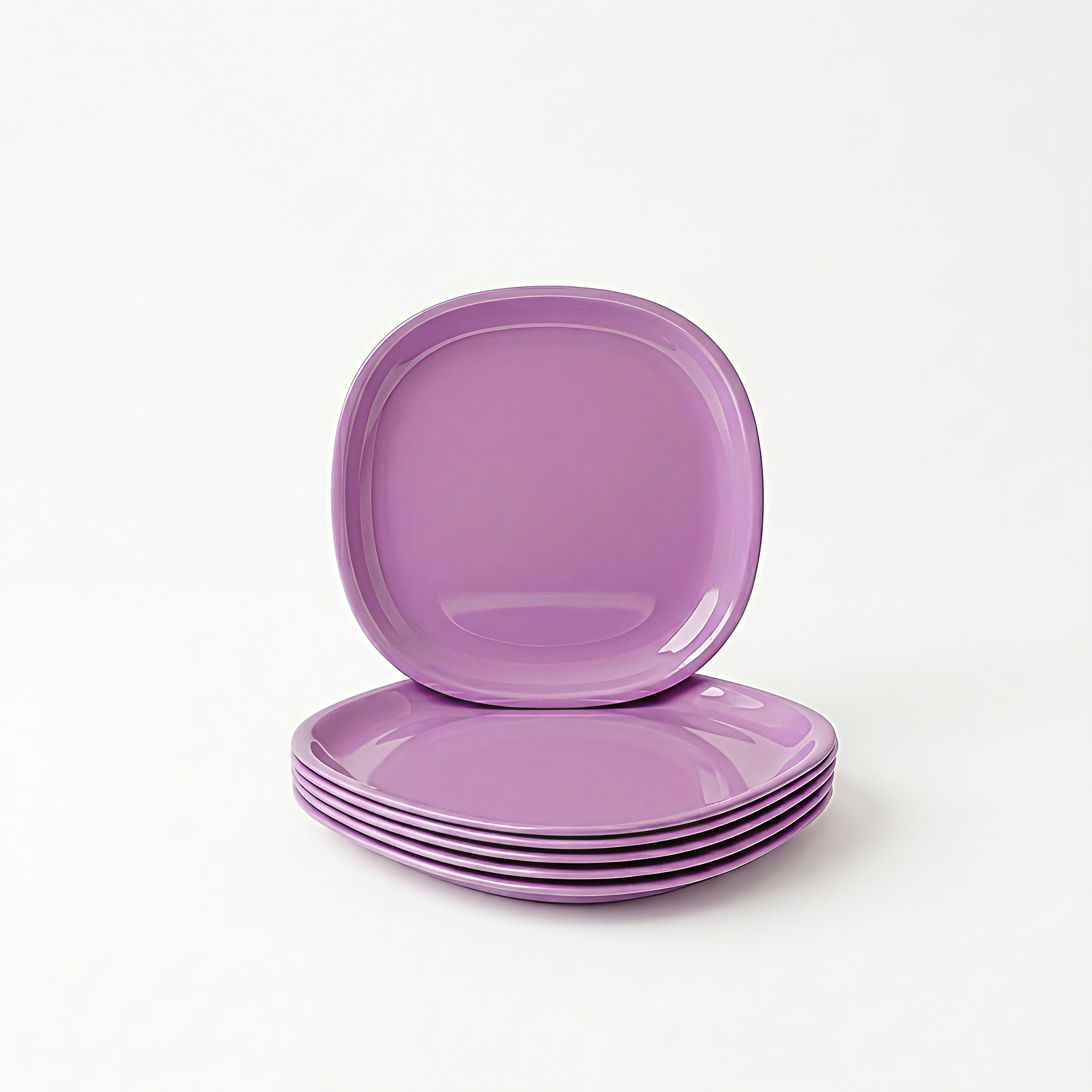 Purple 8 Inch Square Plastic Half Plate-image-15