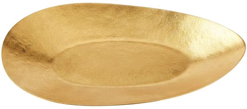 Golden Design Grid Fish Shape Serving Tray Intricate Decorative Metal Deep Plat Tray-image-38