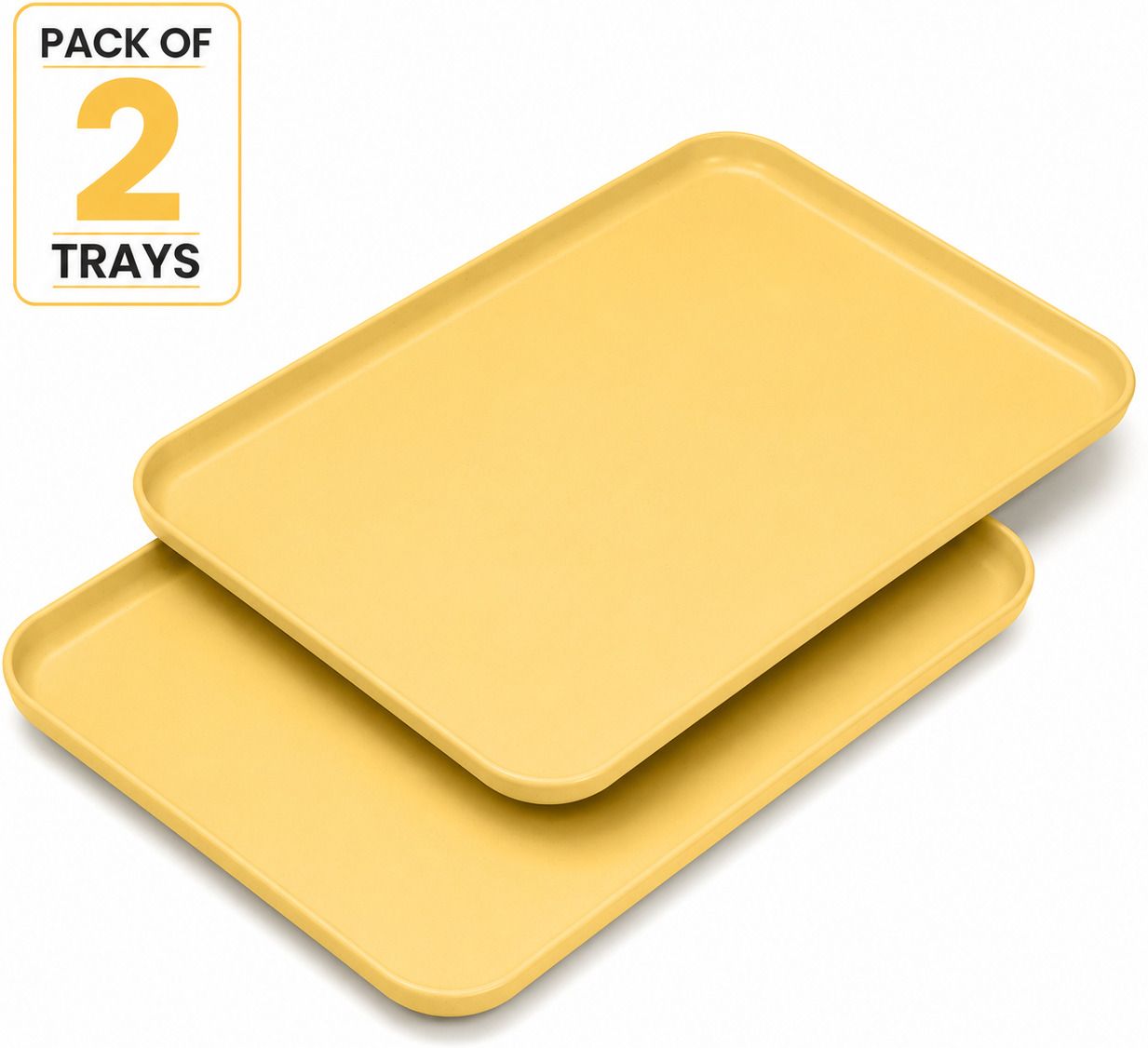 Wheat Straw Serving Tray Unbreakable Snack Platter Tray for Home, Kitchen Sizzler Tray-image-43