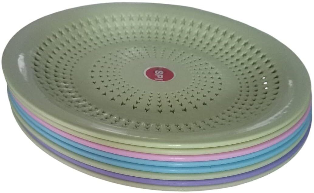 Plastic Roti Chapati Plate Sandwich Bread Plate Many Purpose for Kitchen Set Tray-image-32