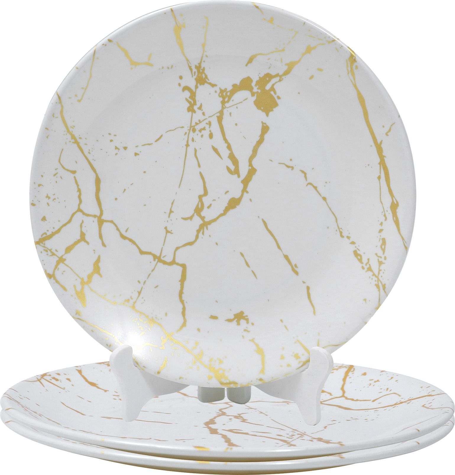 Plastic Plates for Dinner | Melamine Build | Durable & Stackable Dinner Plate-image-4