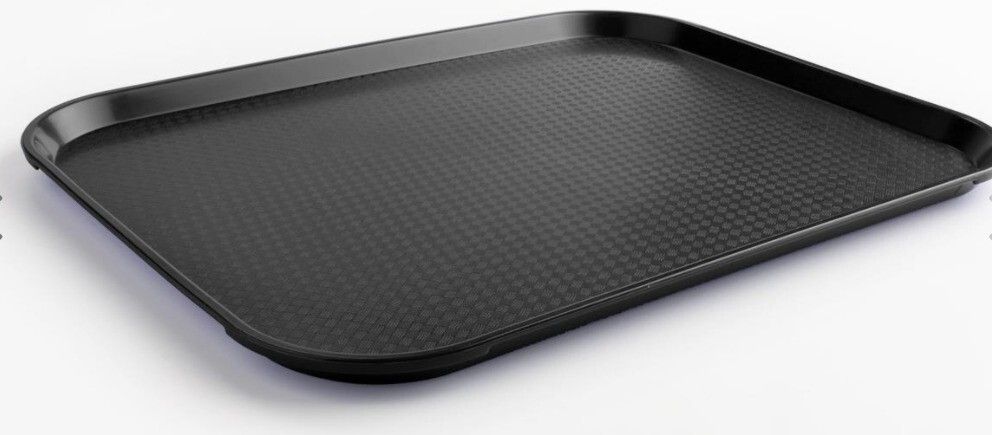 (11 inch x 14 inch )Rectangle Plastic Tray Tea Coffee Snack Food Serving Tray Restaurant Trays , BLACK (MADE IN INDIA ) Tray-image-36